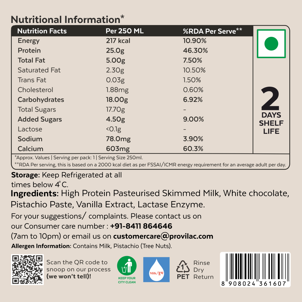 High Protein White Velvet Pistachio