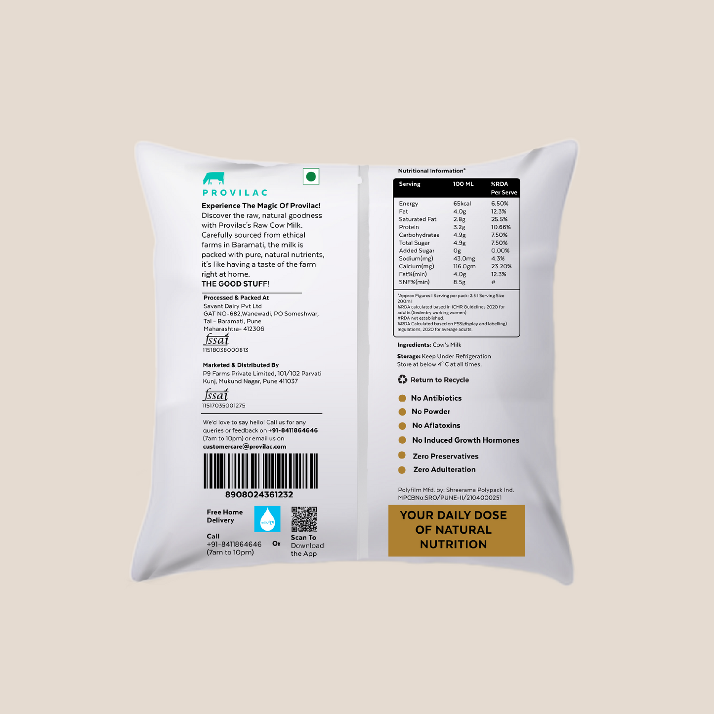 Raw Cow Milk